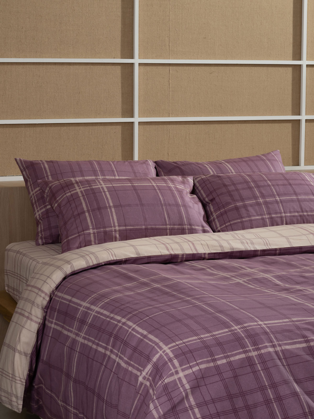 Παπλωματοθήκη Cotton Feelings 2066 Mauve Διπλή (200x250) - Image 2