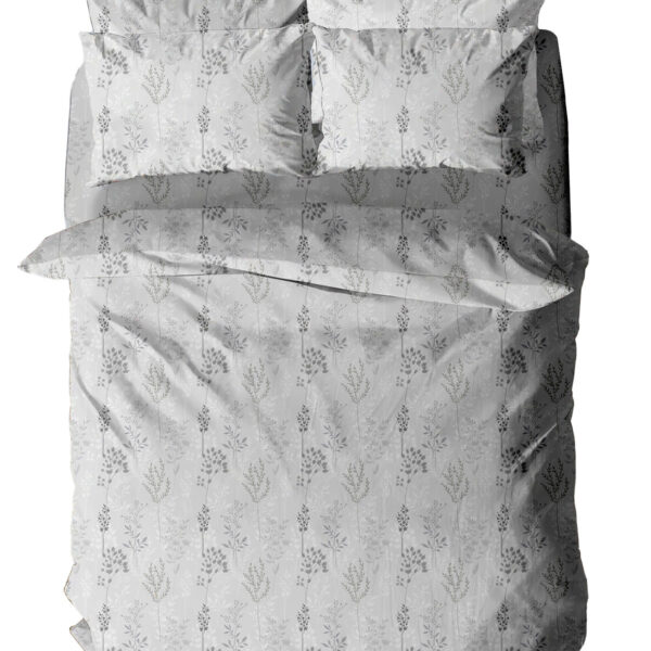 Παπλωματοθήκη Menta Εμπριμέ 400 Grey Μονή (170x250)