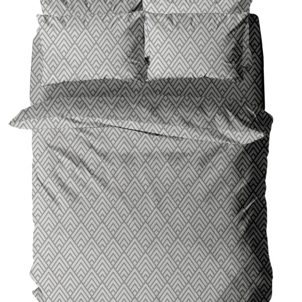 Παπλωματοθήκη Menta Εμπριμέ 500 Grey Μονή (170x250)