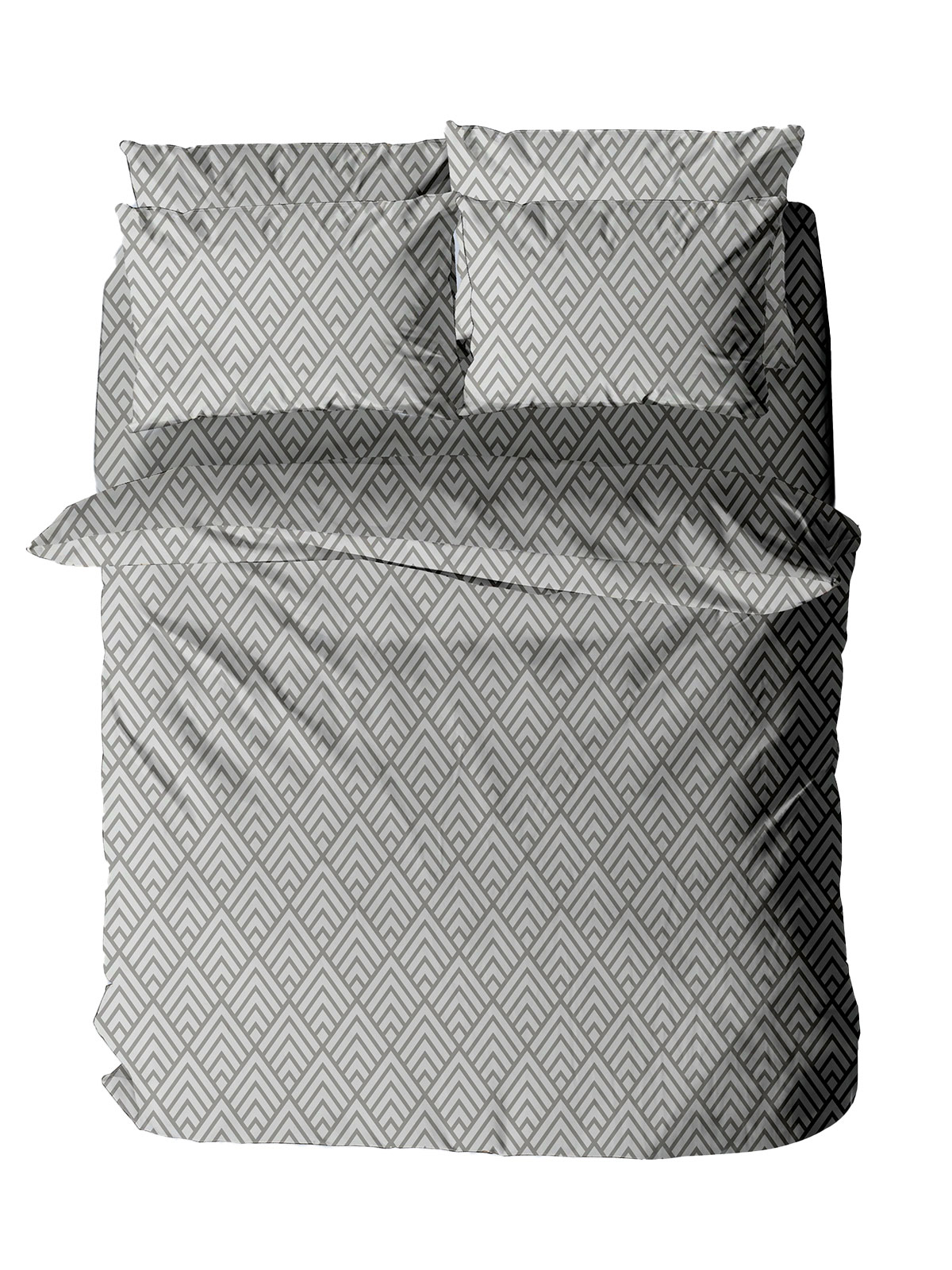 Παπλωματοθήκη Menta Εμπριμέ 500 Grey Μονή (170x250)