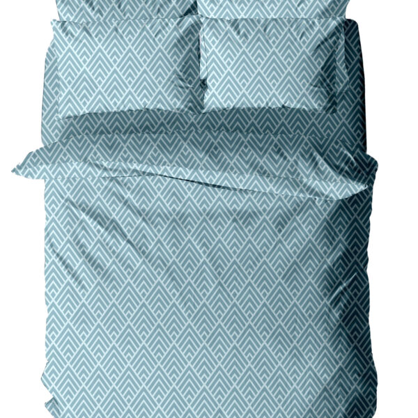 Παπλωματοθήκη Menta Εμπριμέ 500 Blue Υπέρδιπλη (230x250)