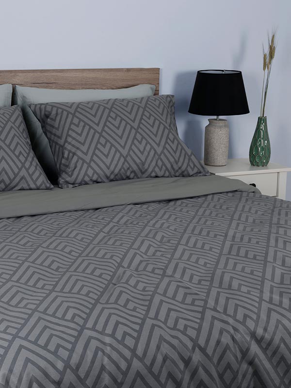 Παπλωματοθήκη Cotton Feelings 2036 Grey Μονή (170x250) - Image 2