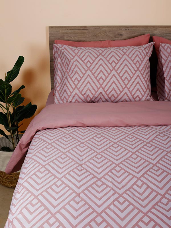 Παπλωματοθήκη Cotton Feelings 2036 Pink Μονή (170x250) - Image 3