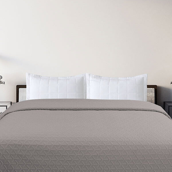 Κουβερλί Solar Light Grey Μονό (160x220)