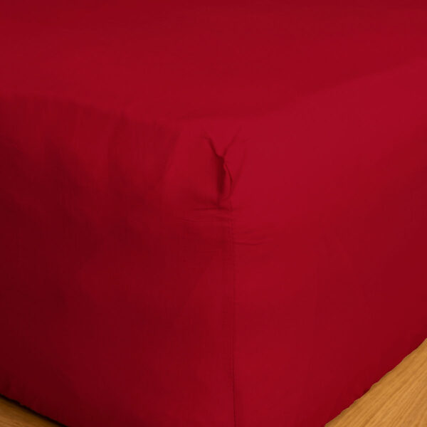 Κατωσέντονο Cotton Feelings με λάστιχο 113 Red Διπλό (160x200+30)