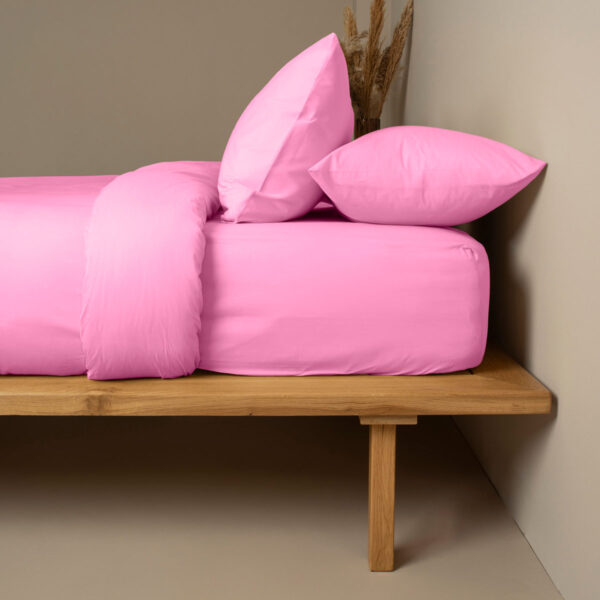 Σετ Σεντόνια Cotton Feelings 112 Fuchsia Διπλό με λάστιχο (150x205+30)