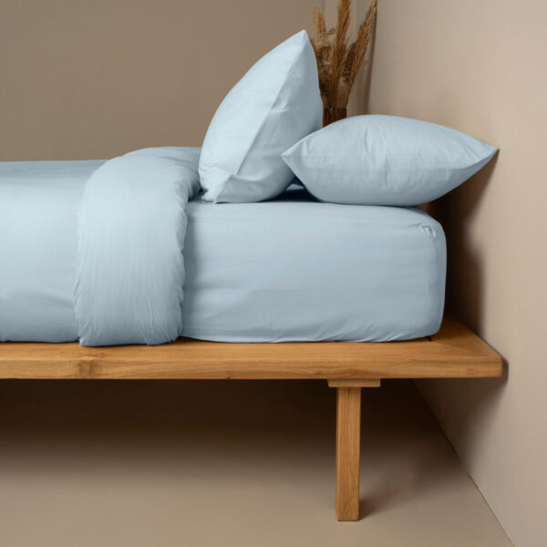 Σετ Σεντόνια Cotton Feelings 103 Light Blue Διπλό με λάστιχο (150x205+30)