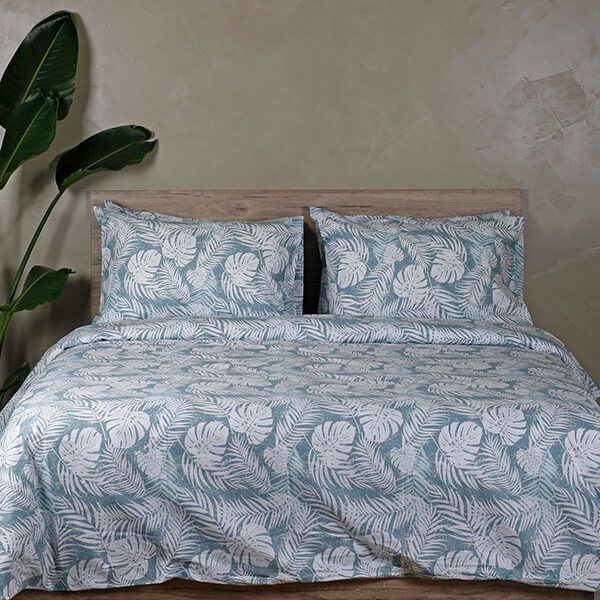Σετ Σεντόνια Cotton Feelings 2038 Aqua Διπλό (200x270)