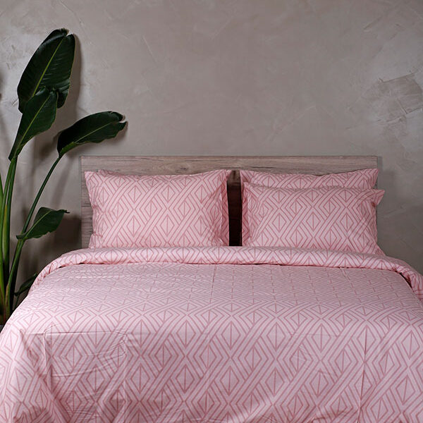 Σετ Σεντόνια Cotton Feelings 2042 Pink Διπλό (200x270)