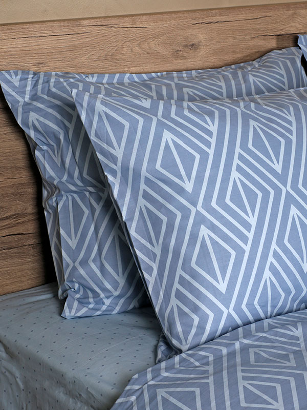 Σετ Σεντόνια Cotton Feelings 2042 Blue King Size (260x270) - Image 3
