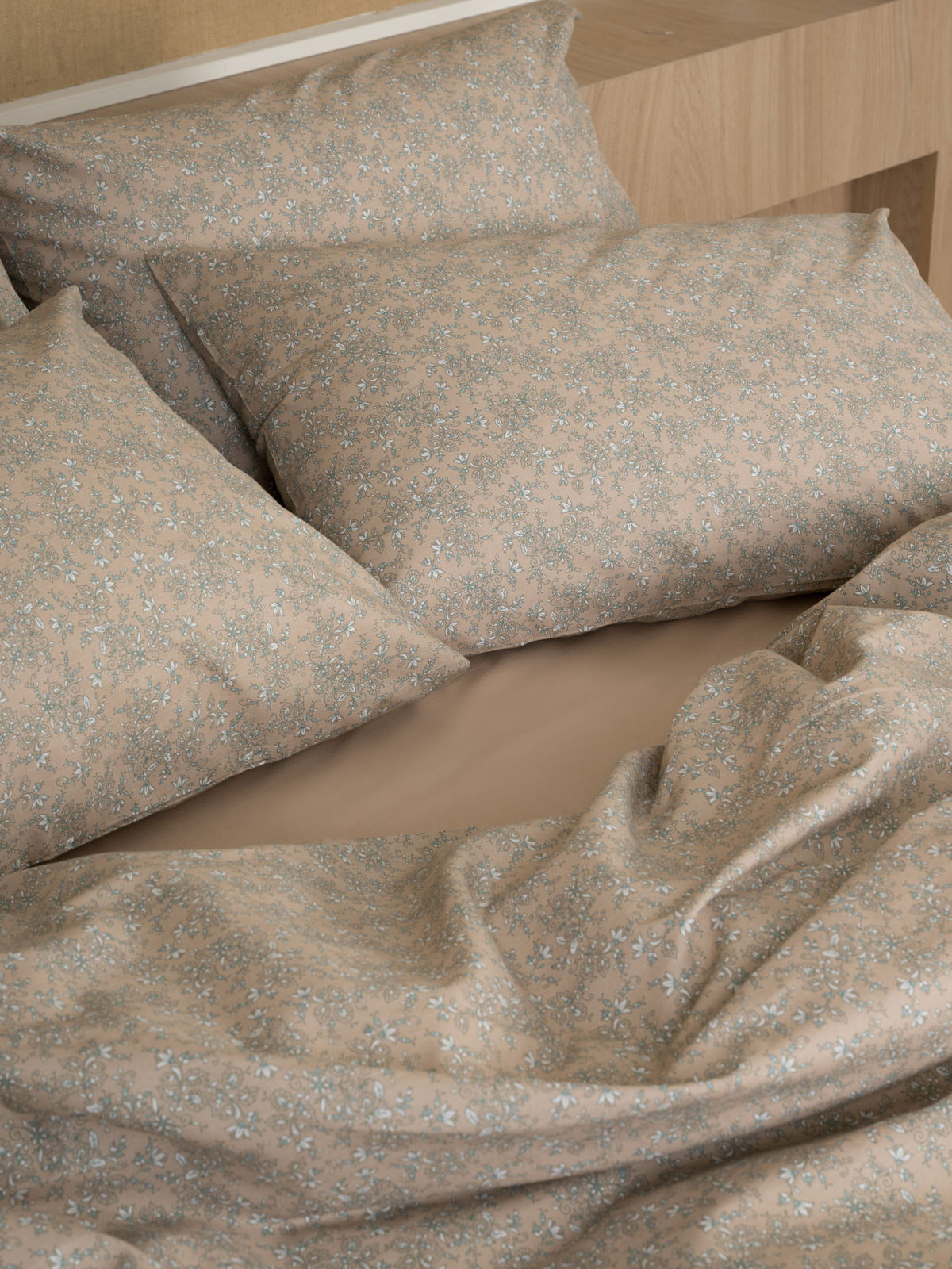 Σετ Σεντόνια Cotton Feelings 928 Beige King Size (260x270) - Image 3