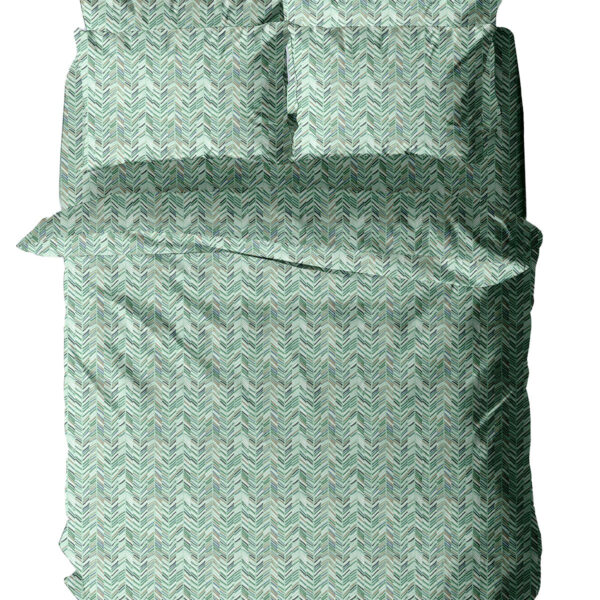 Σετ Σεντόνια Menta Εμπριμέ 460 Aqua Διπλό (200x260)