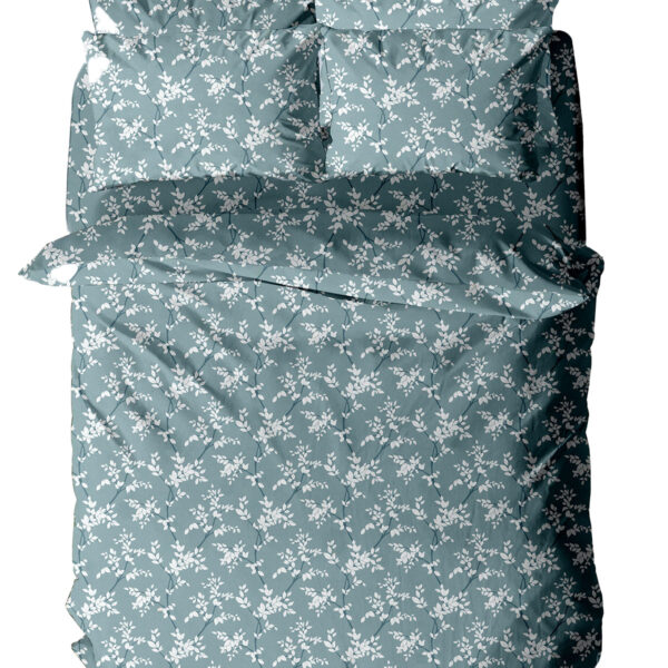 Σετ Σεντόνια Menta Εμπριμέ 480 Blue Διπλό (200x260)