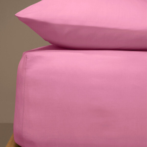Κατωσέντονο Menta με λάστιχο 13 Pink Διπλό (160x200+25)
