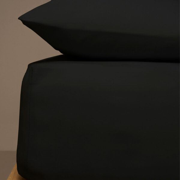 Κατωσέντονο Menta με λάστιχο 21 Black Διπλό (160x200+25)