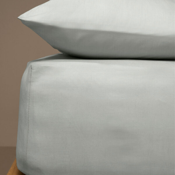 Κατωσέντονο Menta με λάστιχο 18 Light Grey Ημίδιπλο (120x200+25)