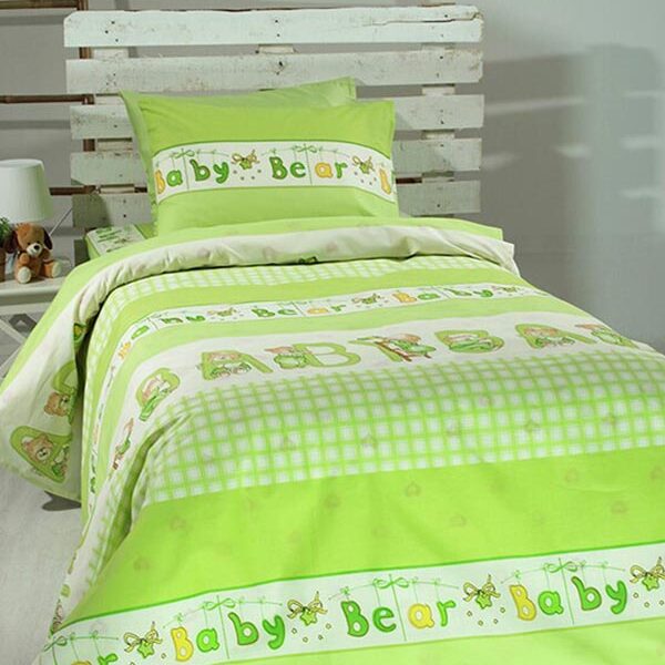 Σετ Σεντόνια Cotton Feelings εμπριμέ 8481 Green Μονό (165x270)