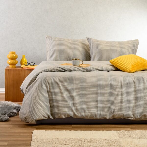 ΣΕΤ ΣΕΝΤΟΝΙΑ ΦΑΝΕΛΕΝΙΑ KING SIZE (Λ) TRINITY GREY (180X200+30)