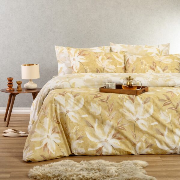 ΣΕΤ ΣΕΝΤΟΝΙΑ ΔΙΠΛΑ GIULIA OCHRE CASUAL LINE (205X270)