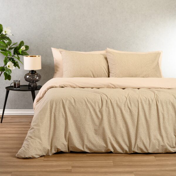 ΣΕΤ ΣΕΝΤΟΝΙΑ ΥΠΕΡΔΙΠΛΑ (Λ) DAVIDE BEIGE CASUAL LINE (160Χ200+32)