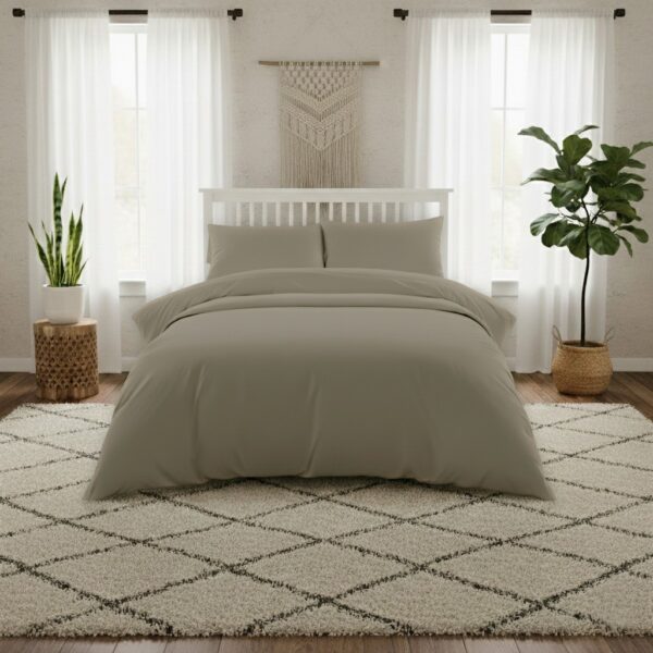 ΠΑΠΛΩΜΑΤΟΘΗΚΗ ΥΠΕΡΔΙΠΛΗ 225Χ245 LAVISH SATIN OLIVE/GREY