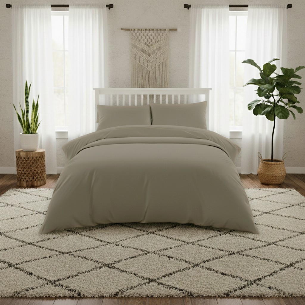 ΠΑΠΛΩΜΑΤΟΘΗΚΗ ΥΠΕΡΔΙΠΛΗ 225Χ245 LAVISH SATIN OLIVE/GREY