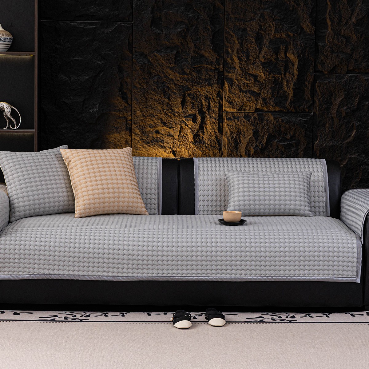 ΑΝΩΣΤΡΩΜΑ ΚΑΝΑΠΕ SOLEIL GREY (90X210) - Image 2