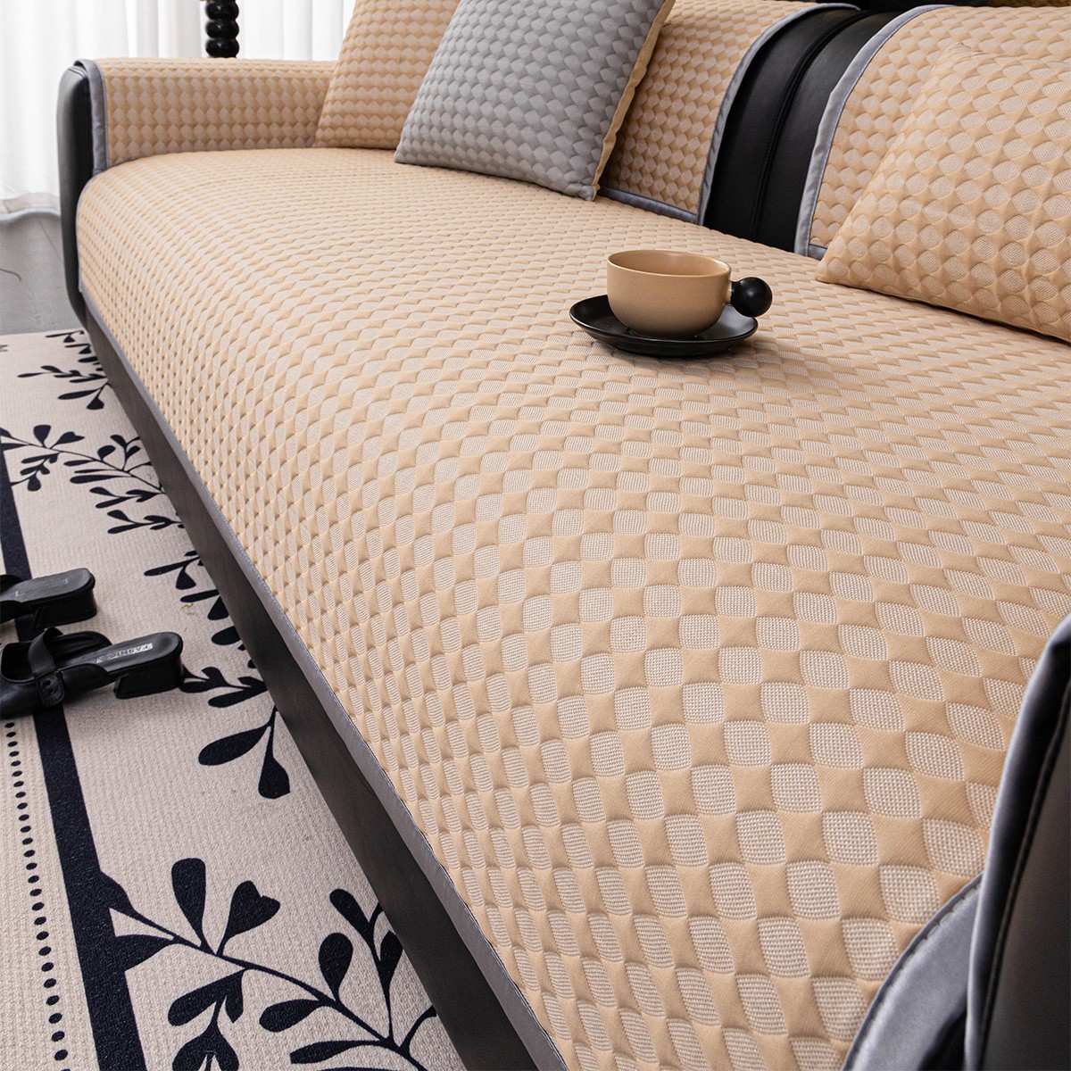 ΑΝΩΣΤΡΩΜΑ ΚΑΝΑΠΕ SOLEIL BEIGE (90X210) - Image 2