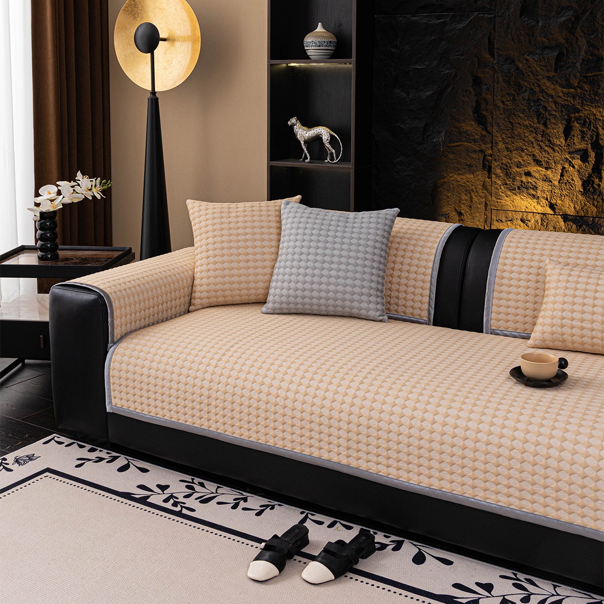 ΑΝΩΣΤΡΩΜΑ ΚΑΝΑΠΕ SOLEIL BEIGE (90X180) - Image 4