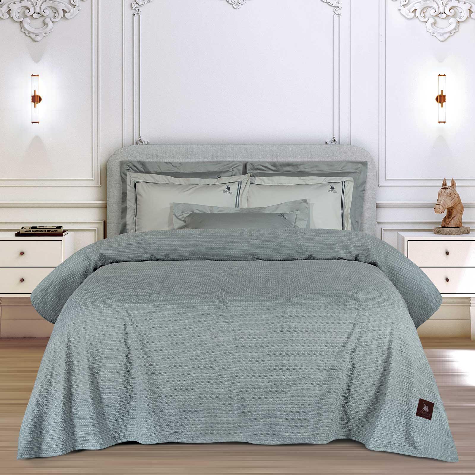 GREENWICH POLO CLUB ΚΟΥΒΕΡΤΑ ΠΙΚΕ 240X260 ESSENTIAL 4457 GREY