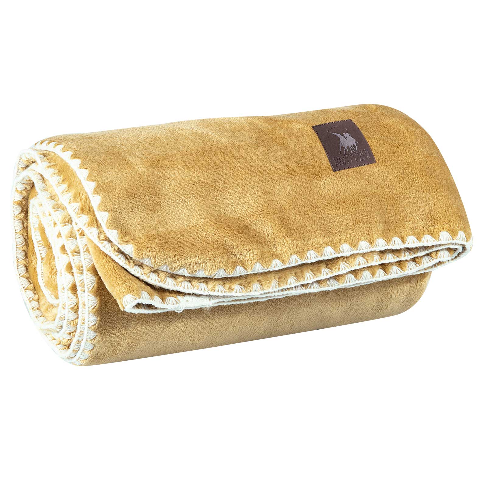 GREENWICH POLO CLUB ΚΟΥΒΕΡΤΑ ΚΑΝΑΠΕ FLEECE 130Χ170 ESSENTIAL 4441 OCHRE - Image 3