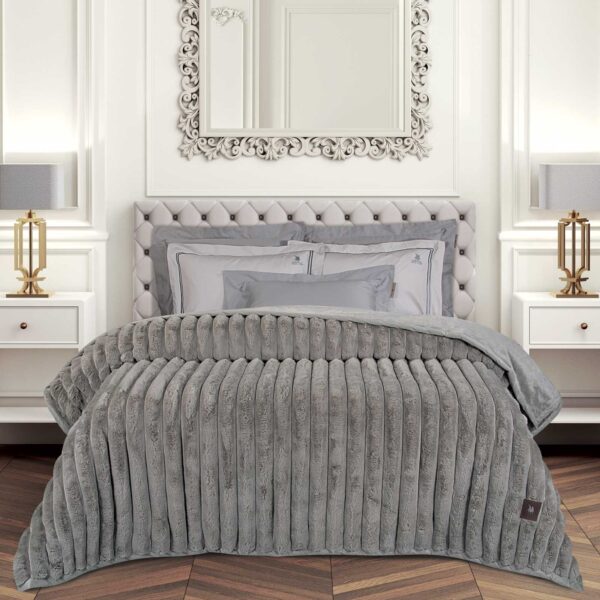 GREENWICH POLO CLUB ΚΟΥΒΕΡΤΑ FAUX FUR ΥΠΕΡΔΙΠΛΗ PREMIUM 3831 TAUPE