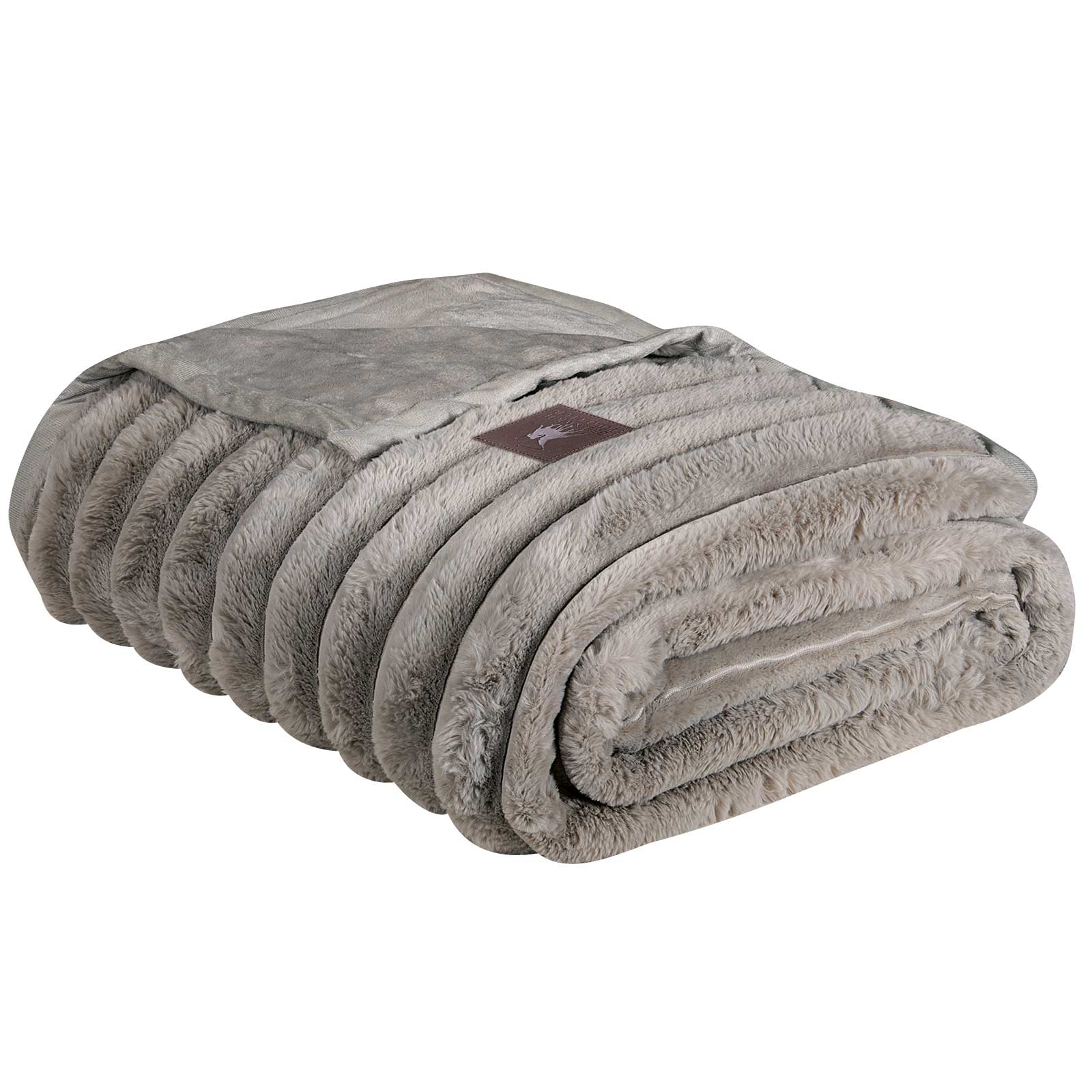 GREENWICH POLO CLUB ΚΟΥΒΕΡΤΑ FAUX FUR ΥΠΕΡΔΙΠΛΗ PREMIUM 3831 TAUPE - Image 3