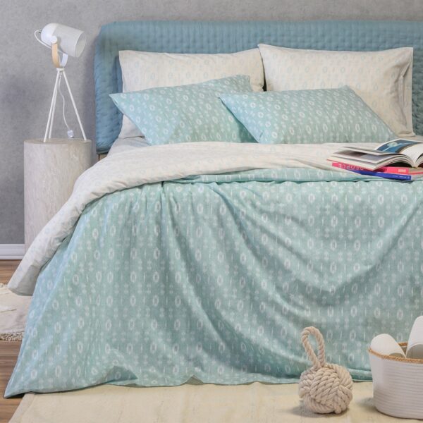 ΣΕΤ ΣΕΝΤΟΝΙΑ ΥΠΕΡΔΙΠΛΑ (Λ) RIVER AQUA CASUAL LINE (160Χ200+32)