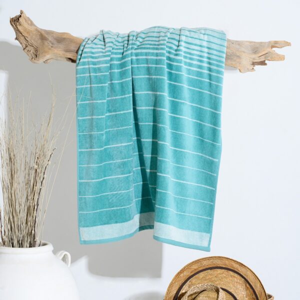 ΠΕΤΣΕΤΑ ΘΑΛΑΣΣΗΣ STRIPES AQUA (86Χ160)