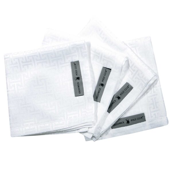 GREENWICH POLO CLUB ΣΕΤ ΠΕΤΣΕΤΕΣ ΦΑΓΗΤΟΥ 40Χ40 3006 WHITE