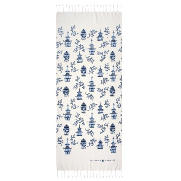 GREENWICH POLO CLUB PAREO PRINTED 80Χ180 3670 BLUE