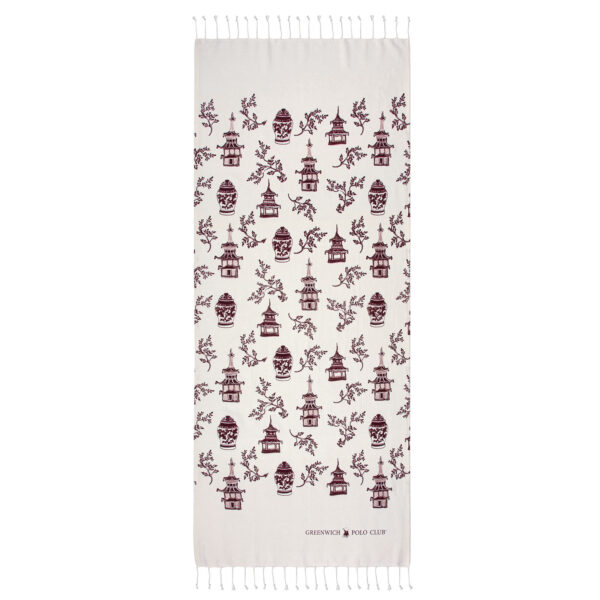 GREENWICH POLO CLUB PAREO PRINTED 80Χ180 3671 BORDEAUX