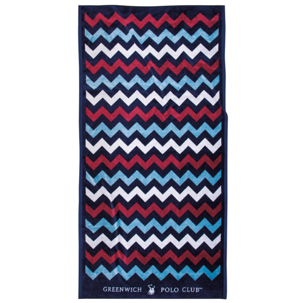 GREENWICH POLO CLUB ΠΕΤΣΕΤΑ ΘΑΛΑΣΣΗΣ 90Χ180 4008 BLUE, RED, WHITE
