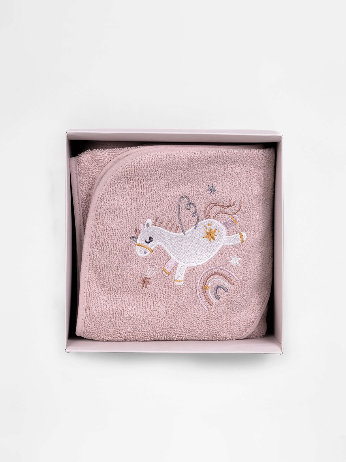 Fluffy Κεντητή Κάπα Powder Rainbow 75x75 - Image 2