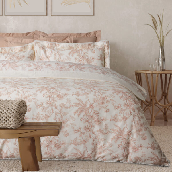 DAS HOME ΚΟΥΒΕΡΛΙ KING PRESTIGE 1717 CREAM, TERACOTTA