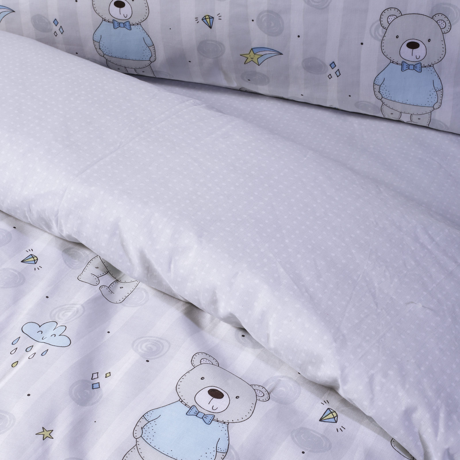 DAS KIDS ΣΕΤ ΠΑΠΛΩΜΑΤΟΘΗΚΗ ΜΟΝΗ 4767 ΓΚΡΙ, ΕΚΡΟΥ, ΣΙΕΛ - Image 2