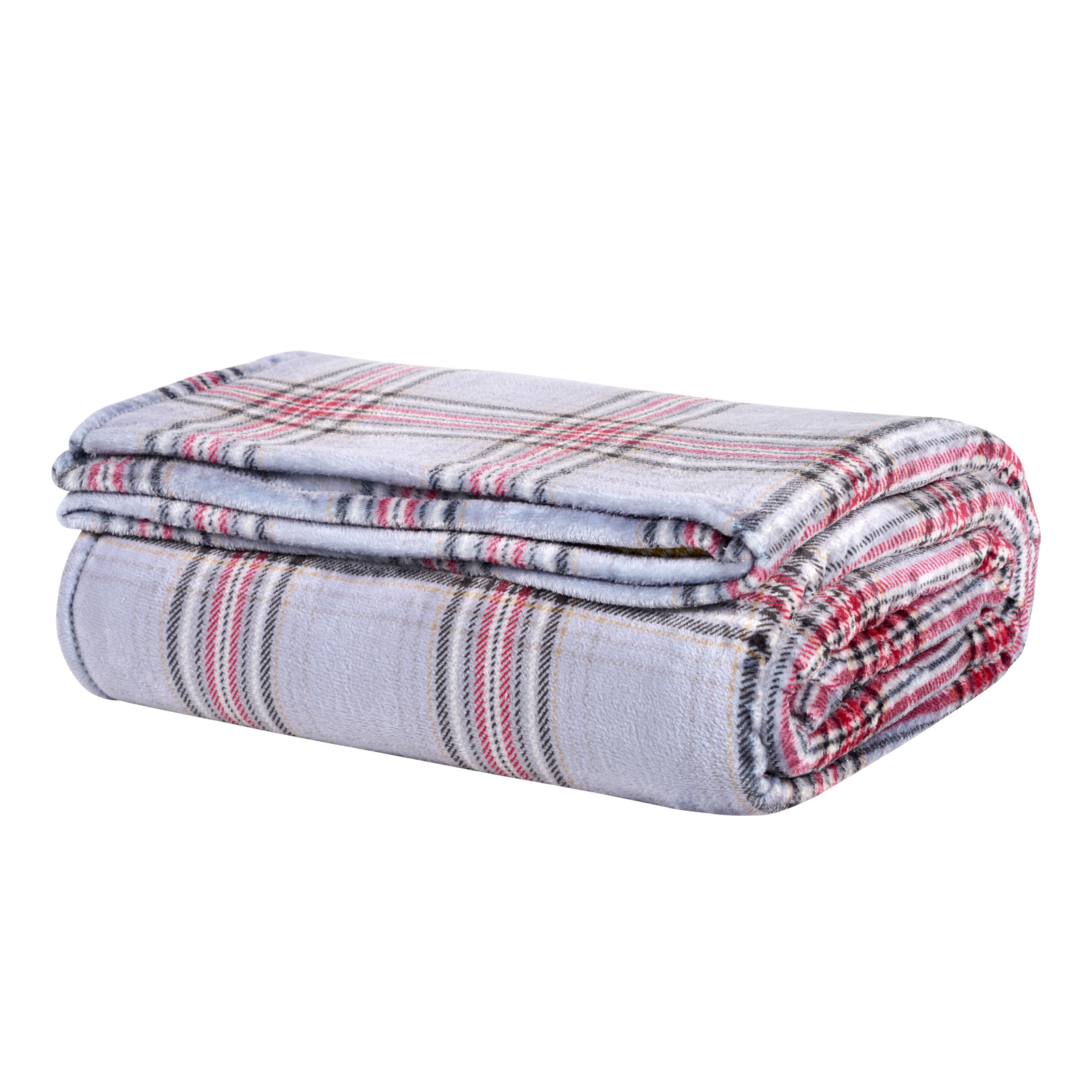 DAS HOME ΚΟΥΒΕΡΤΑ FLEECE 220Χ240 1362 GREY, RED - Image 2