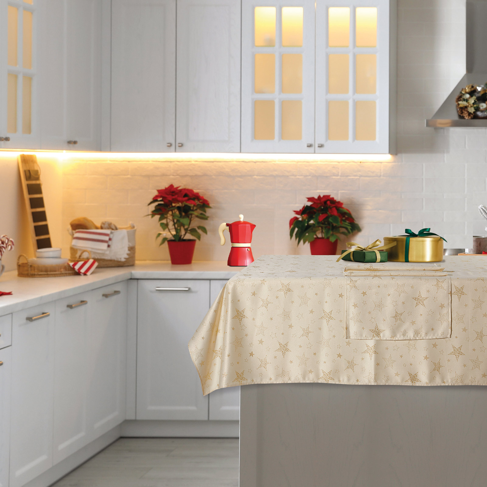 DAS HOME CHRISTMAS RUNNER 45Χ140 0717 ΜΠΕΖ, ΧΡΥΣΟ - Image 2