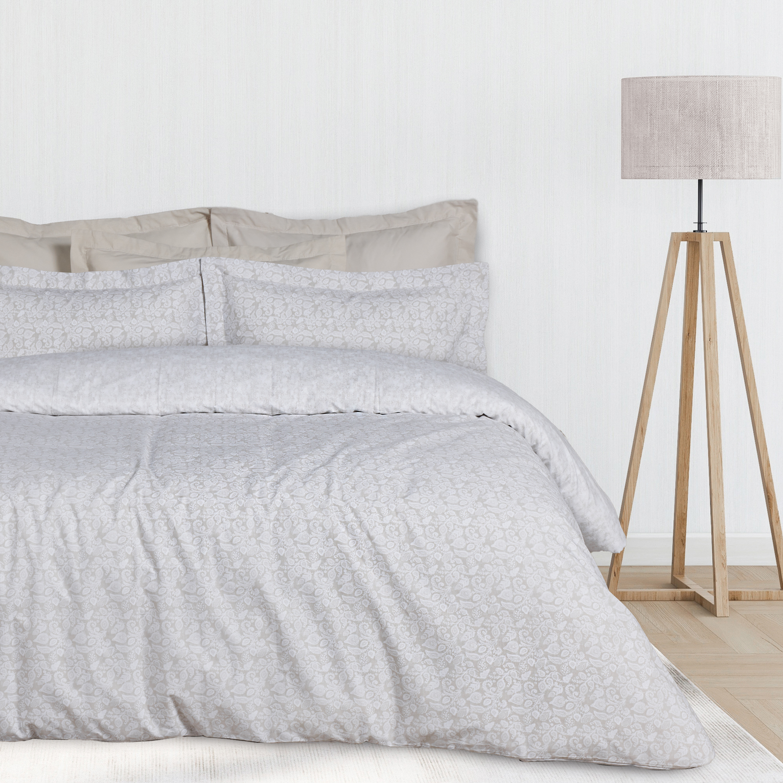 DAS HOME ΣΕΤ ΣΕΝΤΟΝΙΑ KING HAPPY 9678 TAUPE, WHITE