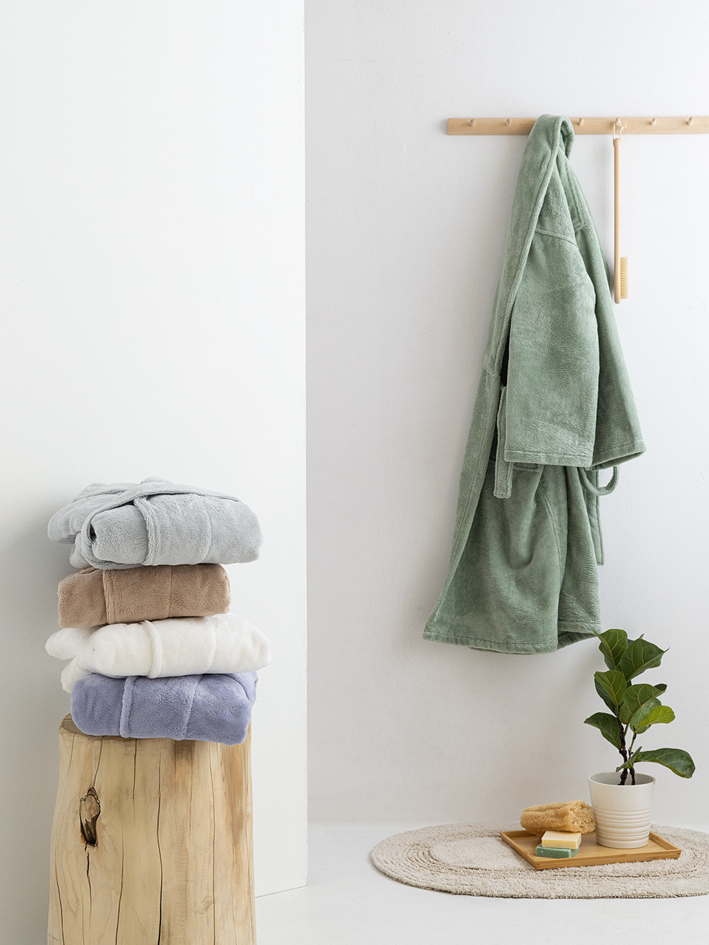 Μπουρνουζι-Ρόμπα Bath Collection SIMOUR BEIGE Large - Image 3