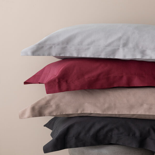 Ζεύγος Μαξιλαροθήκες Oxford 52x72 Posh Sateen GREY
