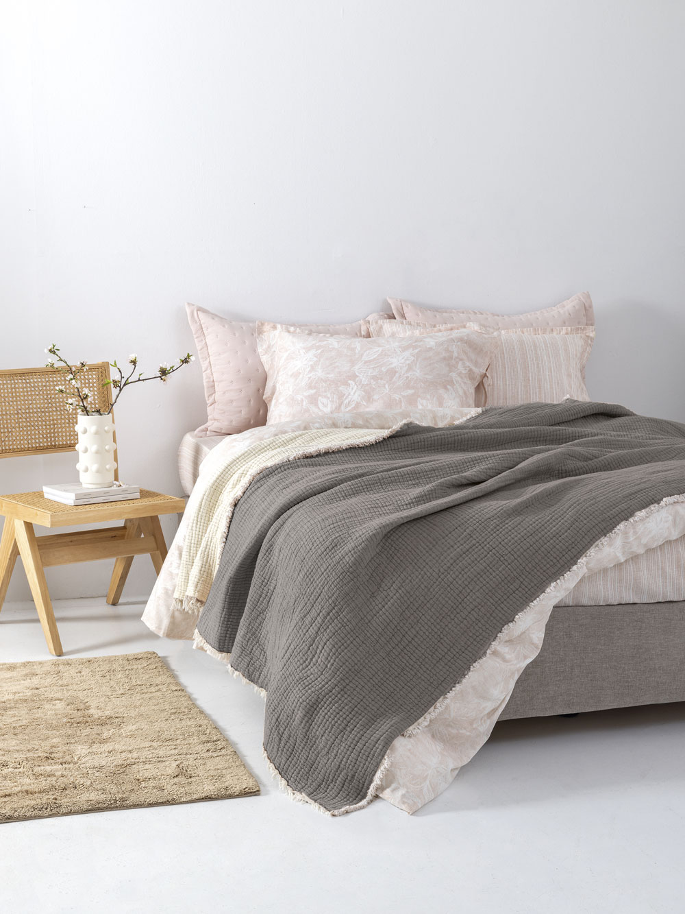 Κουβέρτα muslin 170x240 MOUS GREY