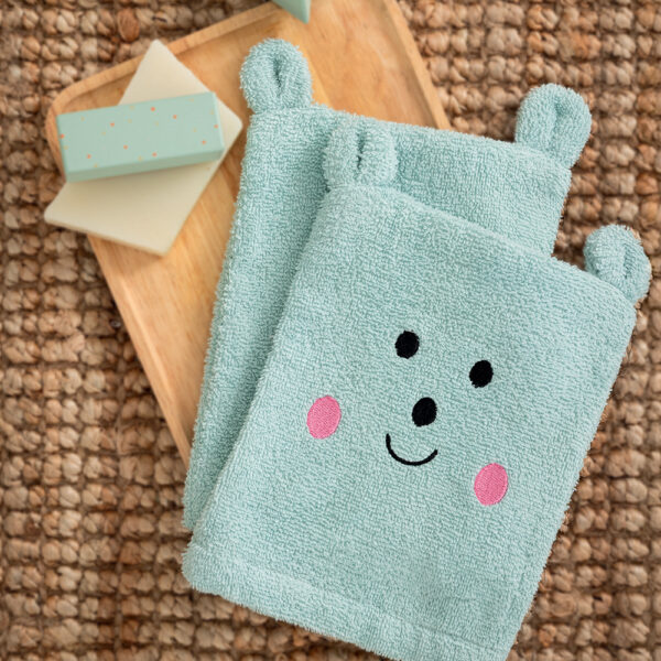 Σετ γάντια μπάνιου πετσετέ Baby Bath 17x23 BG100 AQUA