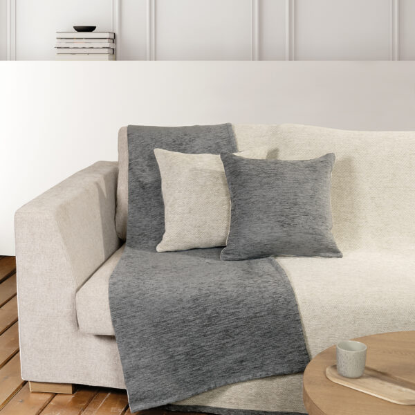 Ριχτάρι διπλής όψης 180x300 - Caldo Gray/Ivory
